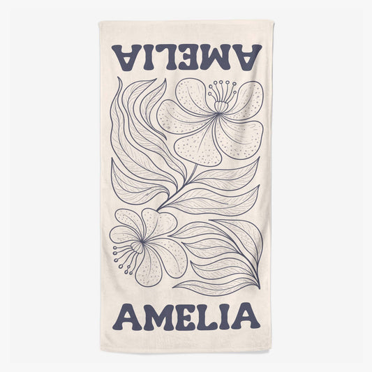 9279BUK1 personalised summer flower beach towel for her 9279bavca_3