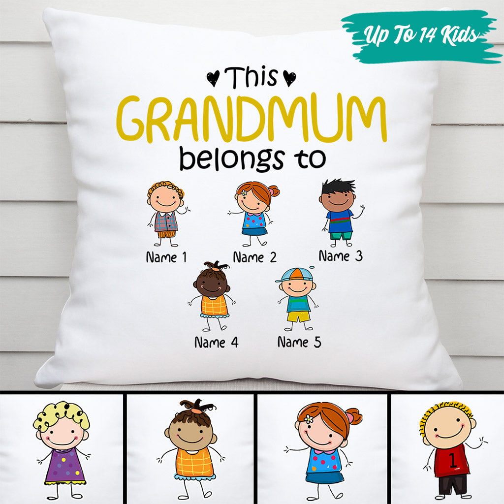 0027P020AUK1 Personalised Pillow gifts Kids Grandma Mom