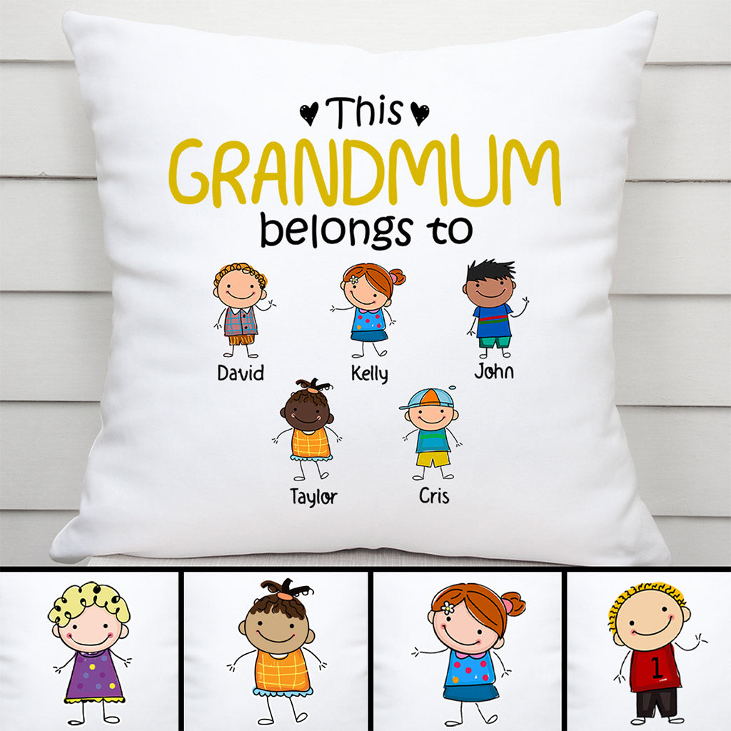 0027P020AUK2 Customised Pillow presents Kids Grandma Mom