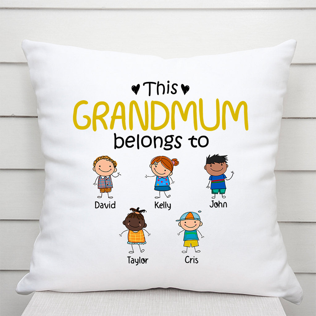 0027P020AUK3 Personalised Pillow presents Kids Grandma Mom