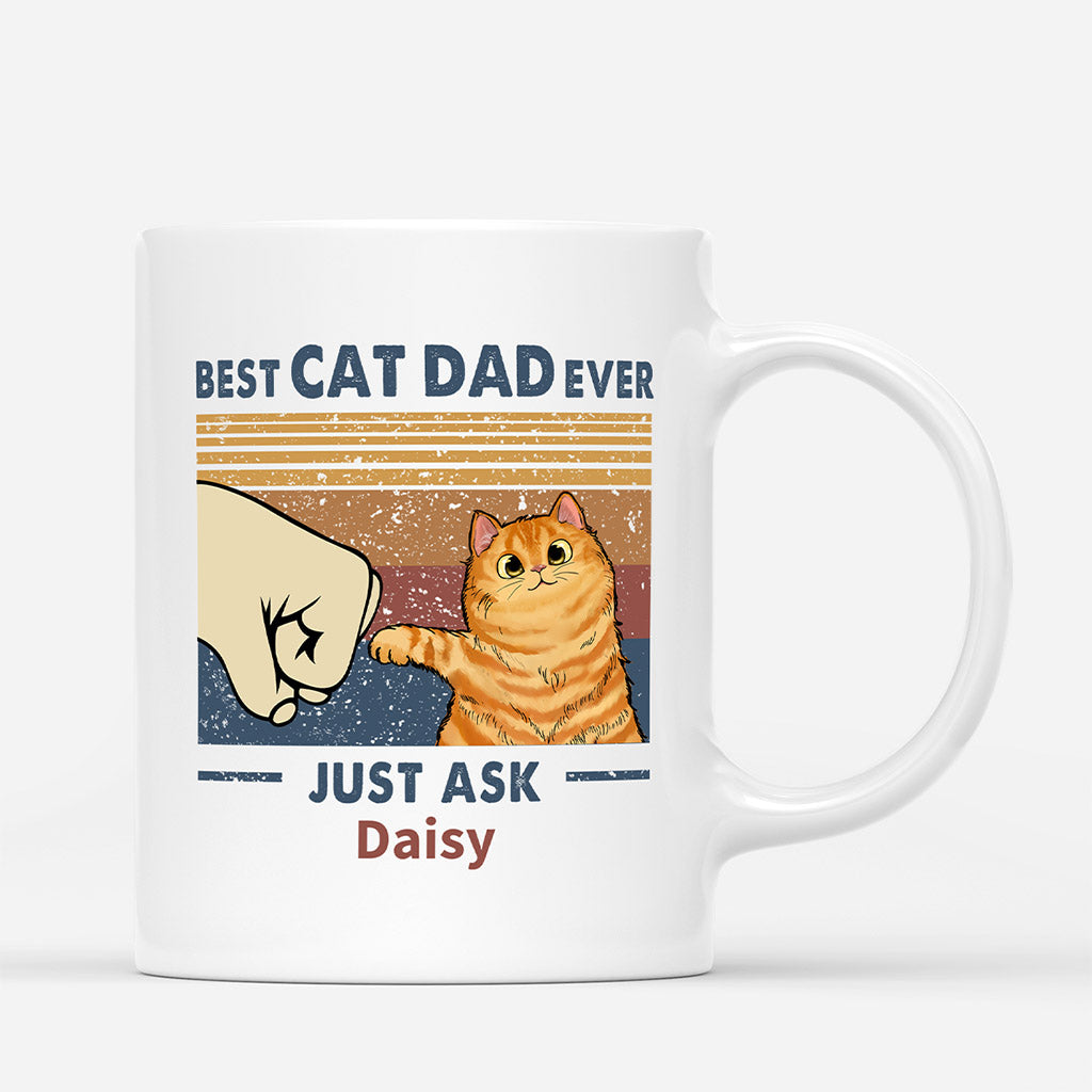 Best Cat Dad Ever Just Ask - Personalised Gifts | Mug for Cat Lovers