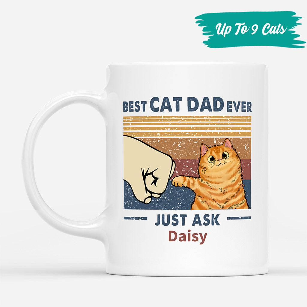 Best Cat Dad Ever Just Ask - Personalised Gifts | Mug for Cat Lovers