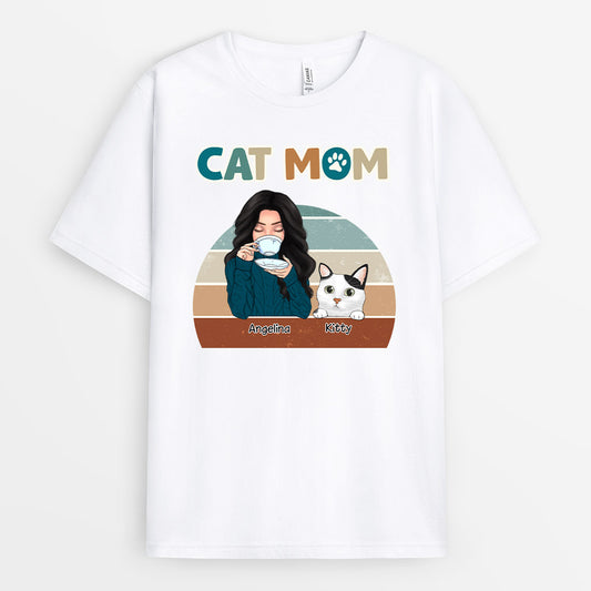 0095A010DUK1 Personalised T shirts gifts Cat Lovers Woman