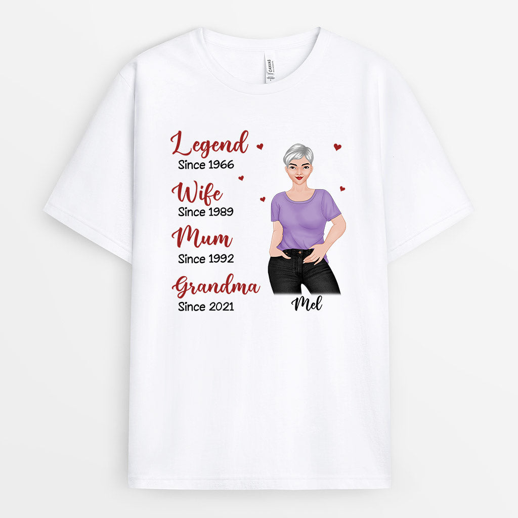 0198AUK1 Personalised T shirts presents Woman Grandma Mom Text