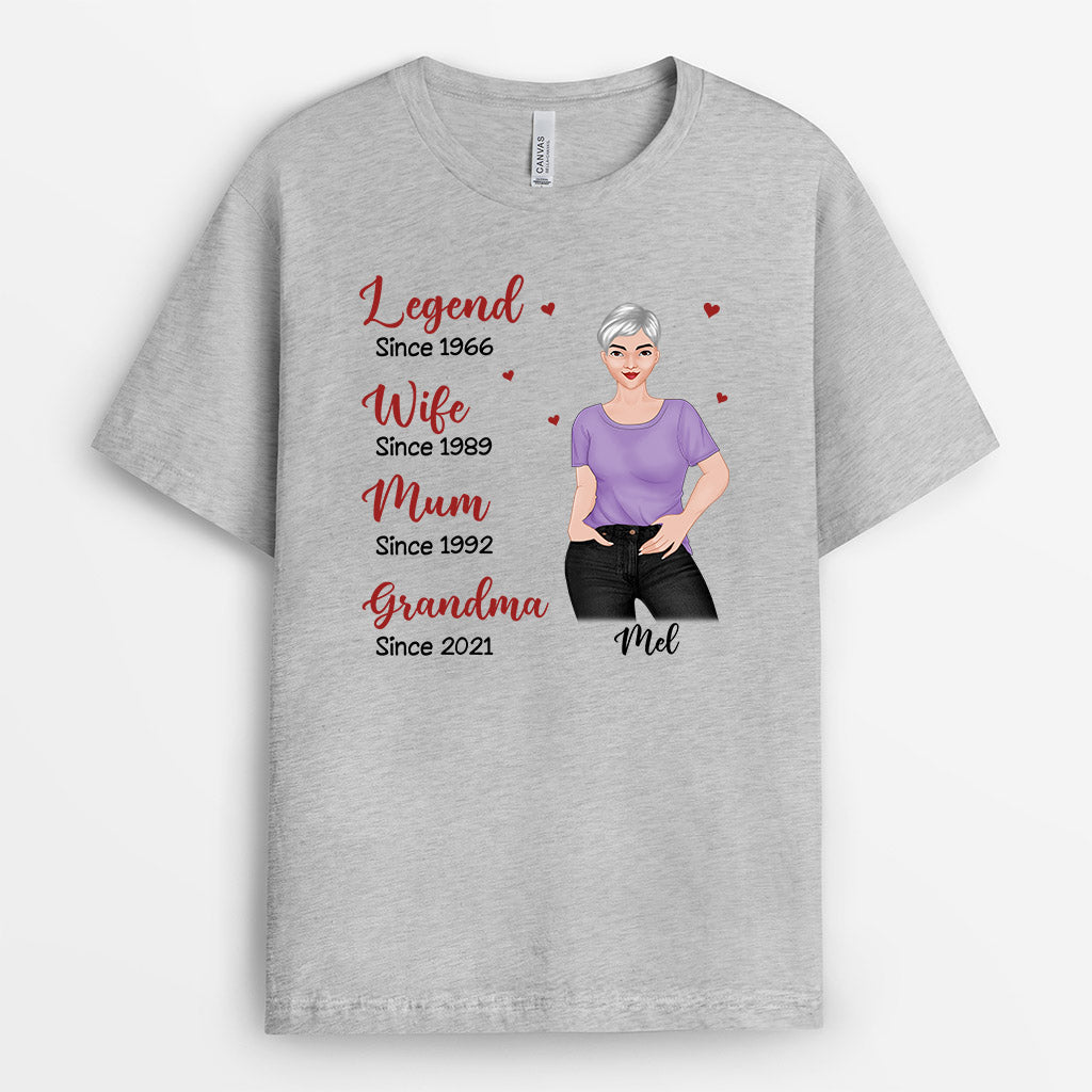 0198AUK2 Personalised T shirts presents Woman Grandma Mom Text