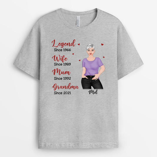 0198AUK2 Personalised T shirts presents Woman Grandma Mom Text