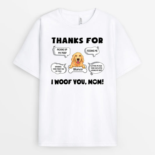 0216A150CUK1 Customised T shirts gifts Dog Lovers Text