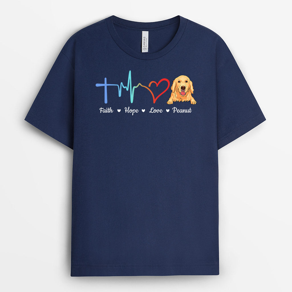 0225A157CUK2 Customised T shirts gifts Dog Lovers Heart Beats