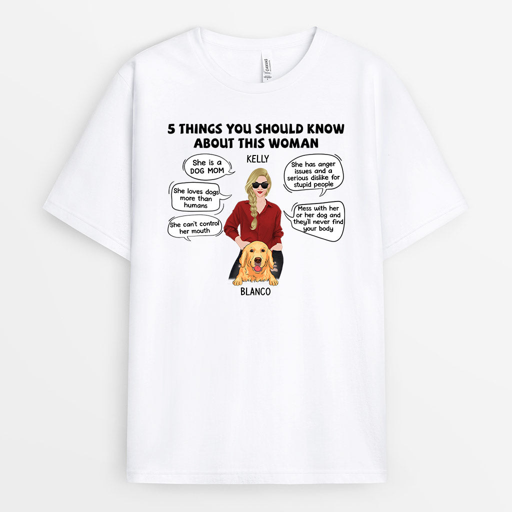 0226A227CUK2 Personalised T shirts presents Woman Dog Lovers Text