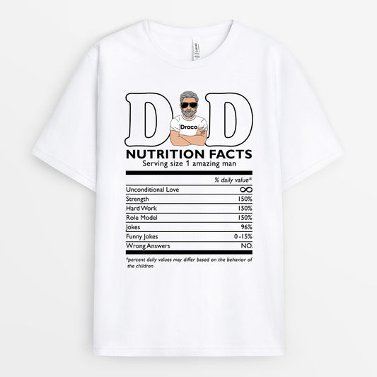 0232A140BUK1 Personalised T shirts Man Grandpa Dad Facts