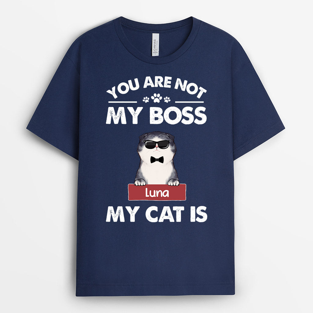 0240A240DUK1 Personalised T shirts gifts Cat Lovers Boss