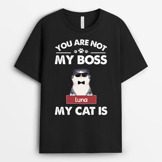 0240A240DUK2 Customised T shirts presents Cat Lovers Boss