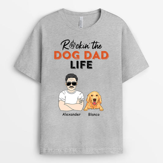 0252A208CUK2 Personalised T shirts Man Grandpa Dad Dog