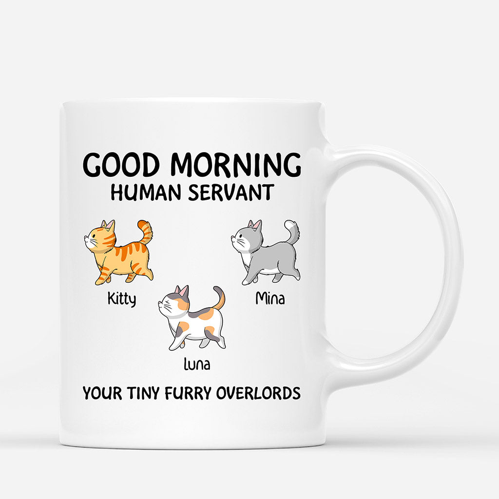 Good Morning Human Servant - Personalised Gifts | Mug for Cat Lovers