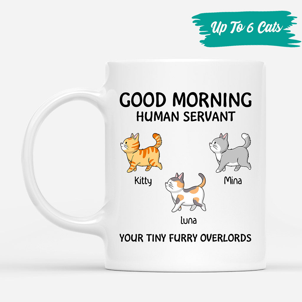 Good Morning Human Servant - Personalised Gifts | Mug for Cat Lovers