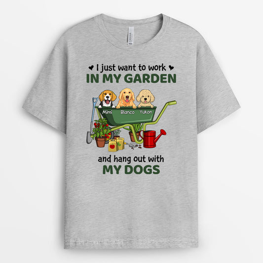 0266A208HUK1 Customised T shirts gifts Dog Lovers Garden