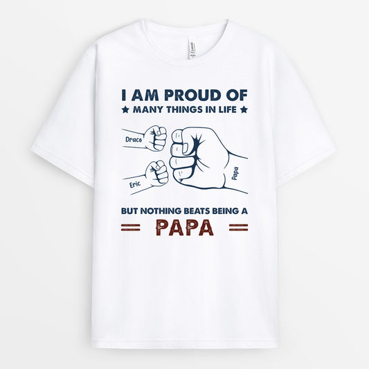 0294A108BUK1 Personalised T shirts gifts Fist Grandpa Dad