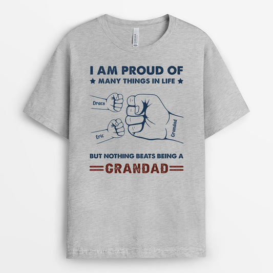 0294A108BUK2 Customised T shirts presents Fist Grandpa Dad