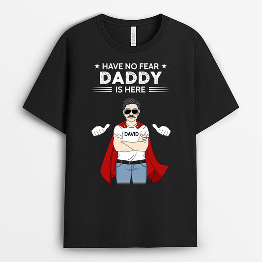 0301A267BUK1 Personalised T shirts presents Man Grandpa Dad Hero