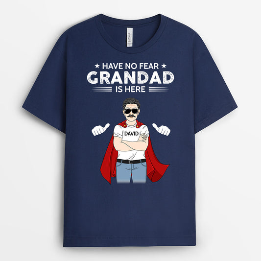 0301A267BUK2 Customised T shirts gifts Man Grandpa Dad Hero
