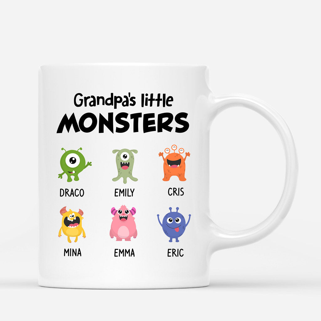 Grandpa's Papa's Little Monsters - Personalised Gifts | Mug for Grandpa/Dad