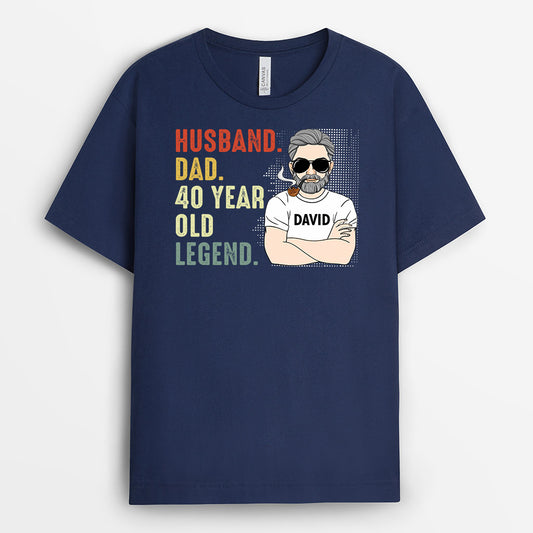 0326A948BUK2 Personalised T shirts presents Man Grandpa Dad Text