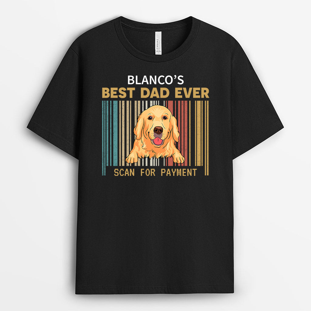 0336A20CUK1 Personalised T shirts presents Dog Grandpa Dad Scan