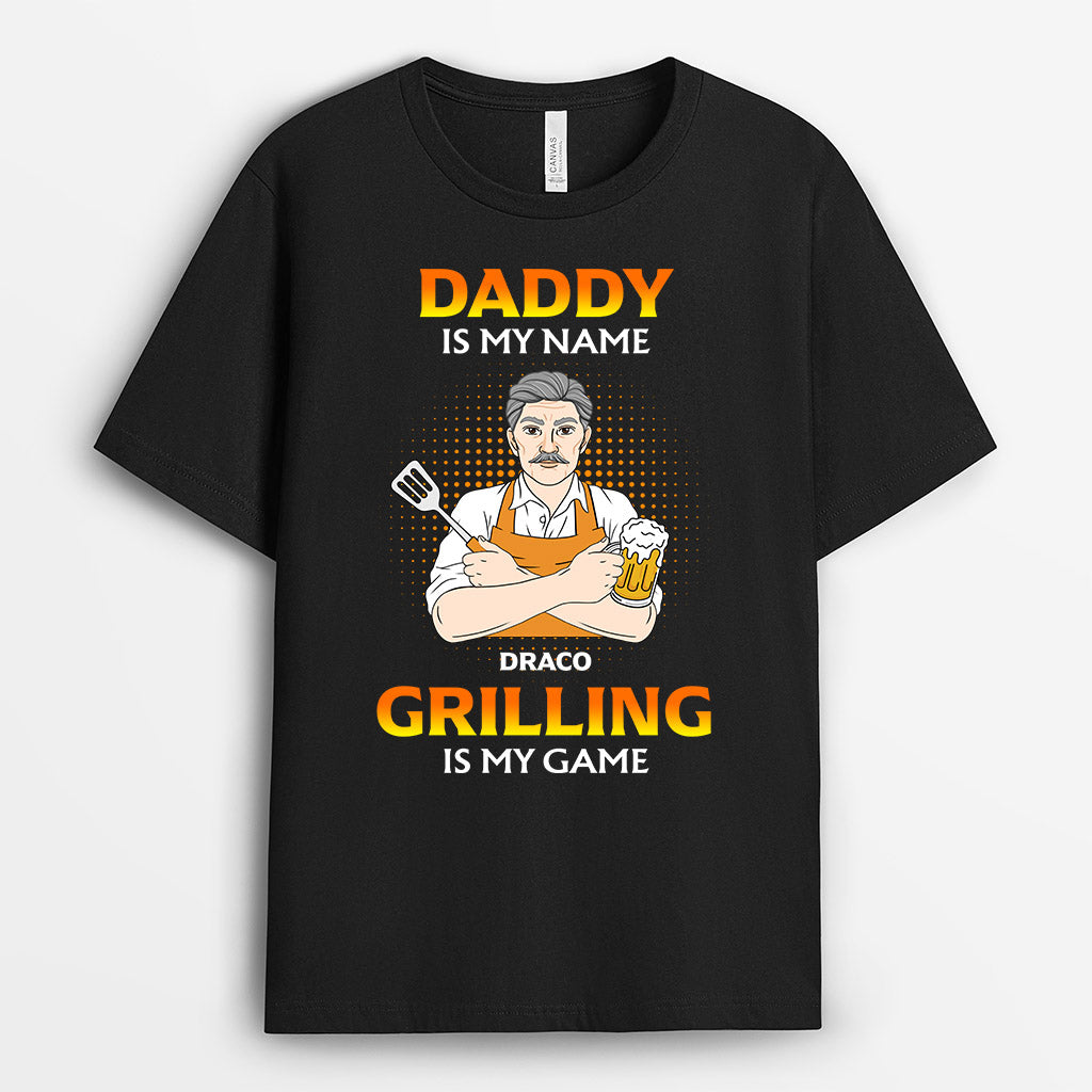 0355AUK1 Personalised T shirts presents Man Grandpa Dad