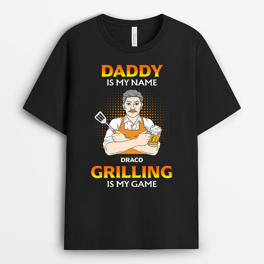 0355AUK1 Personalised T shirts presents Man Grandpa Dad