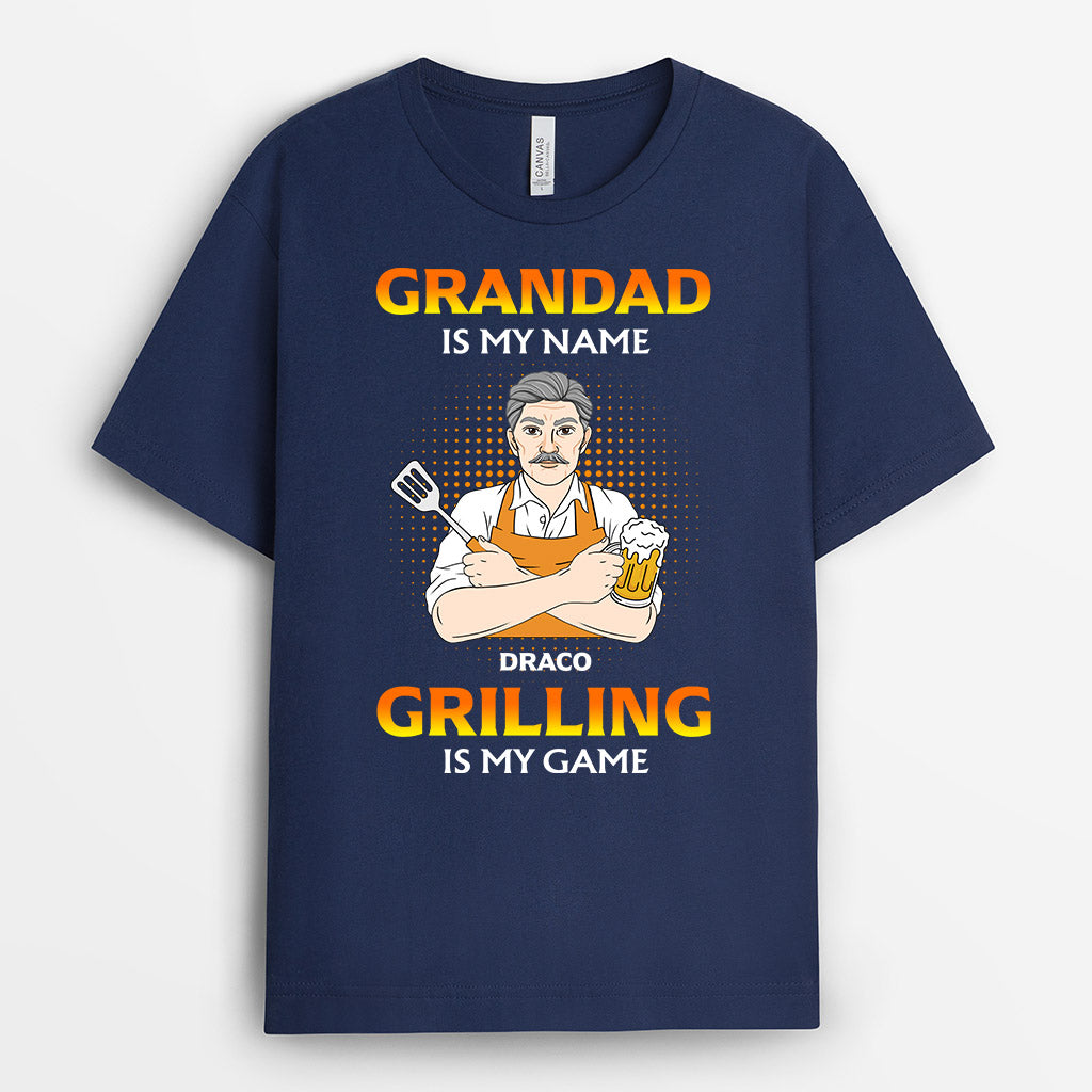 0355AUK2 Personalised T shirts presents Man Grandpa Dad