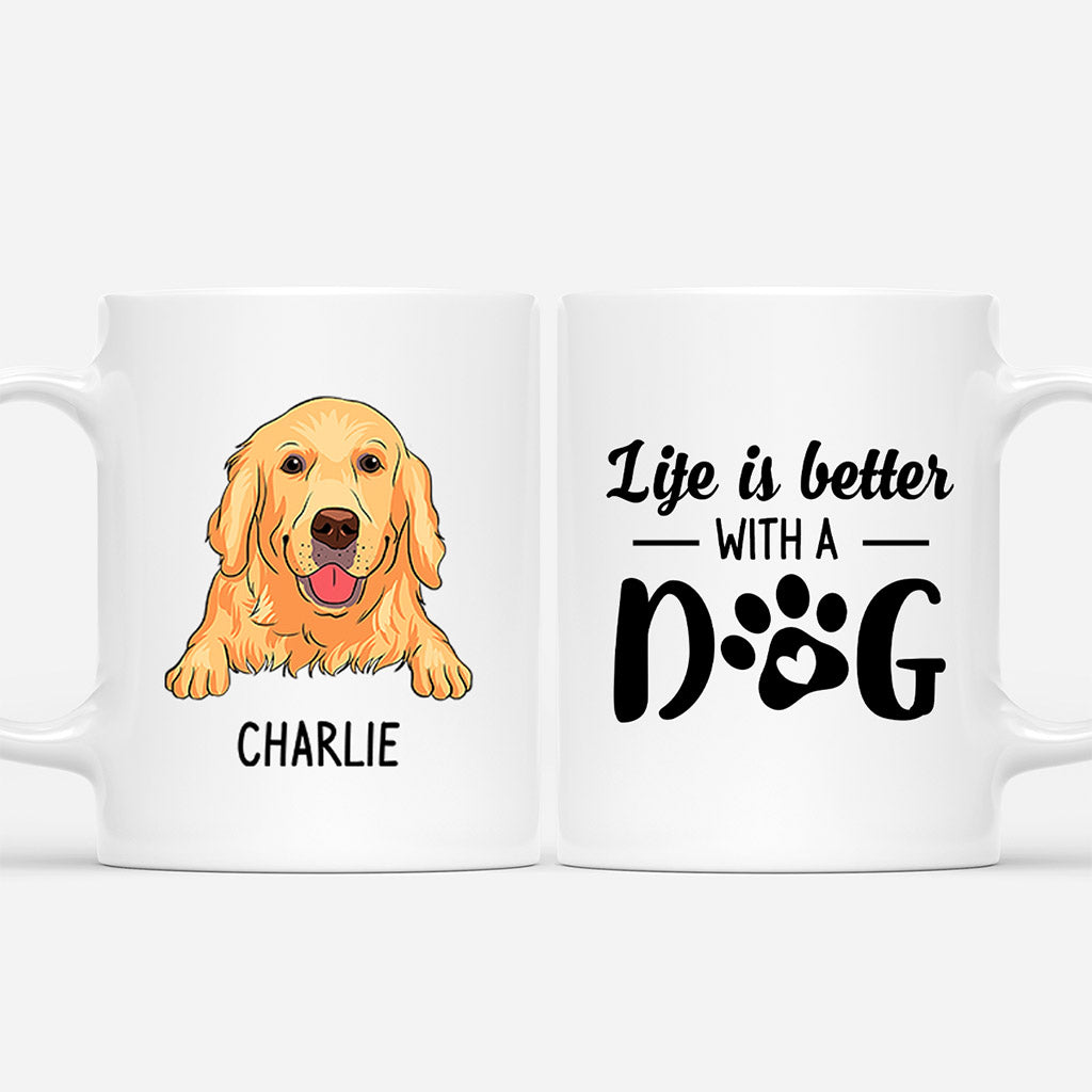 0358M240CUK1 Personalised Mug gifts Dog Lovers Text
