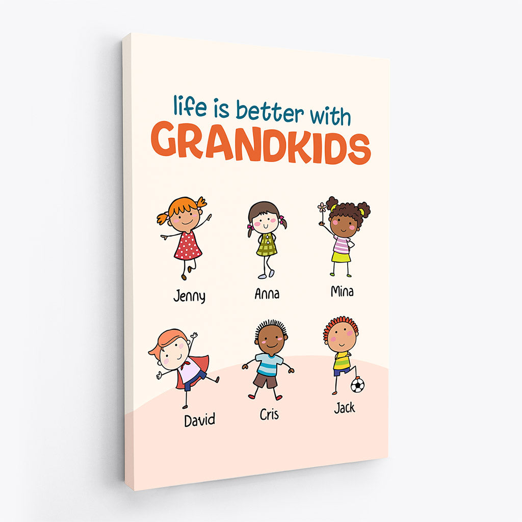 0369C267IUK2 Customised Canvas  Kid Grandma Mom