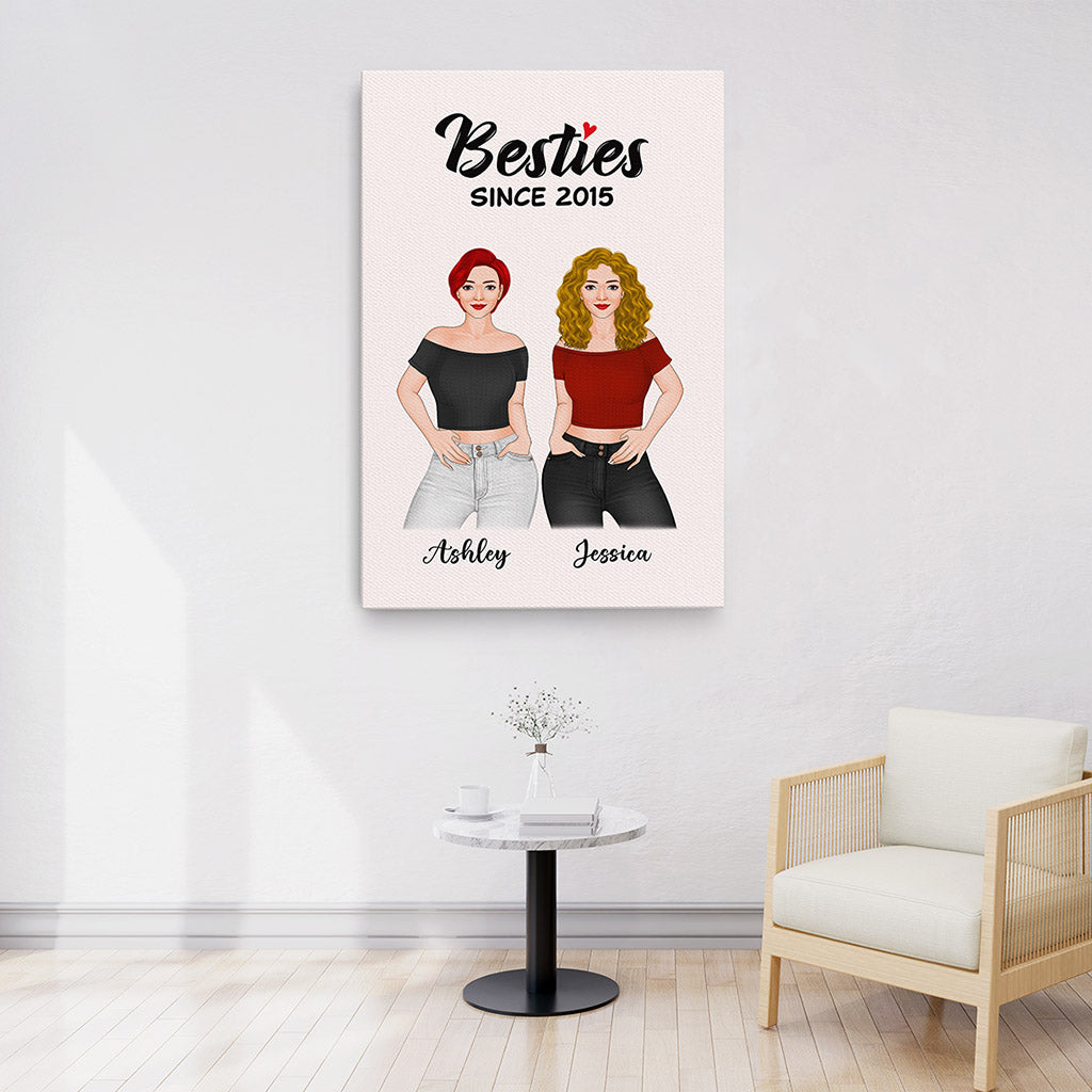 Besties Since - Personalised Gifts | Canvas for Besties/Best Friends