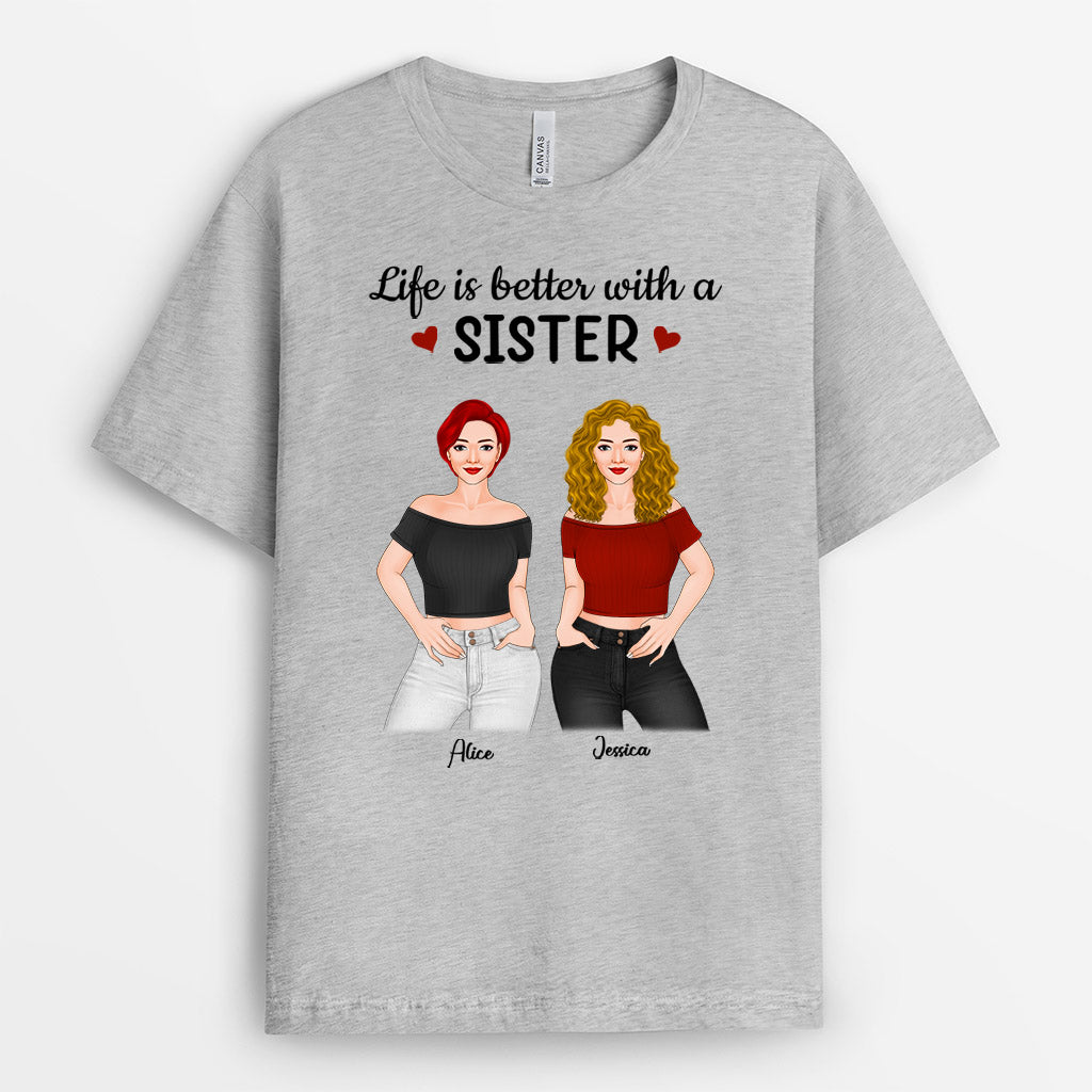 0382AUK1 Personalised T shirts Gifts Sisters Besties