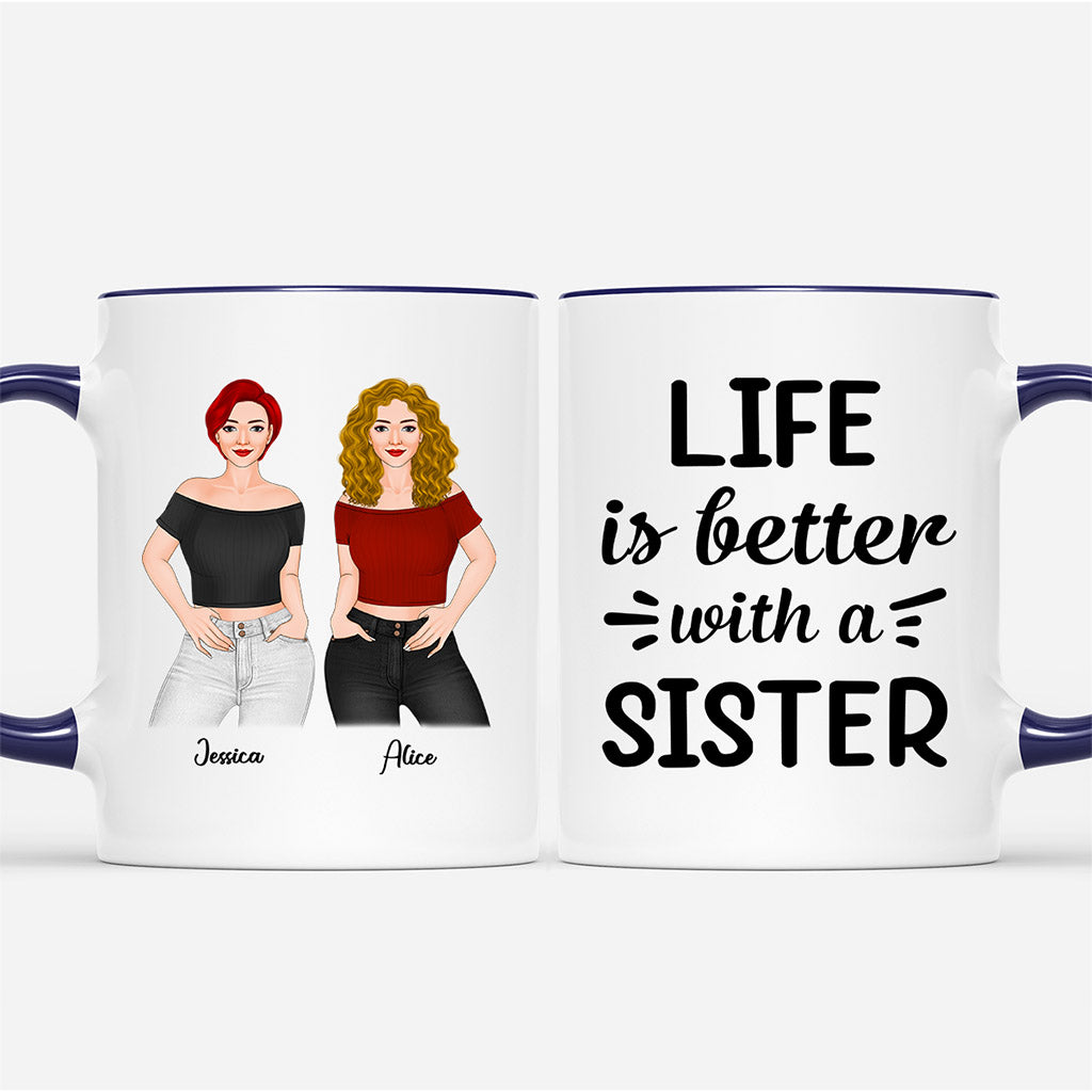 Life Is Better With Sister - Personalised Gifts | Mug for Besties/Best Friends