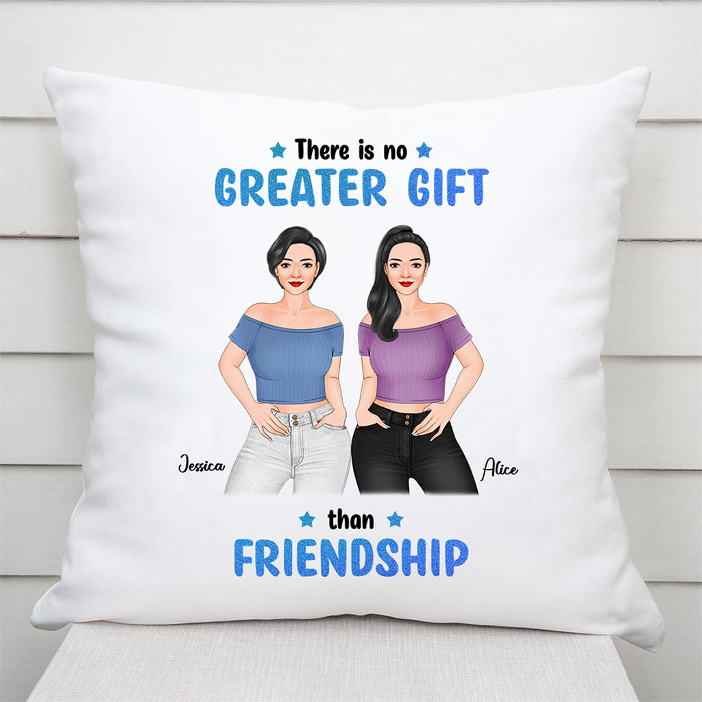 There Is No Greater Gift Than Friendship - Personalised Gifts | Pillow for Besties/Best Friends