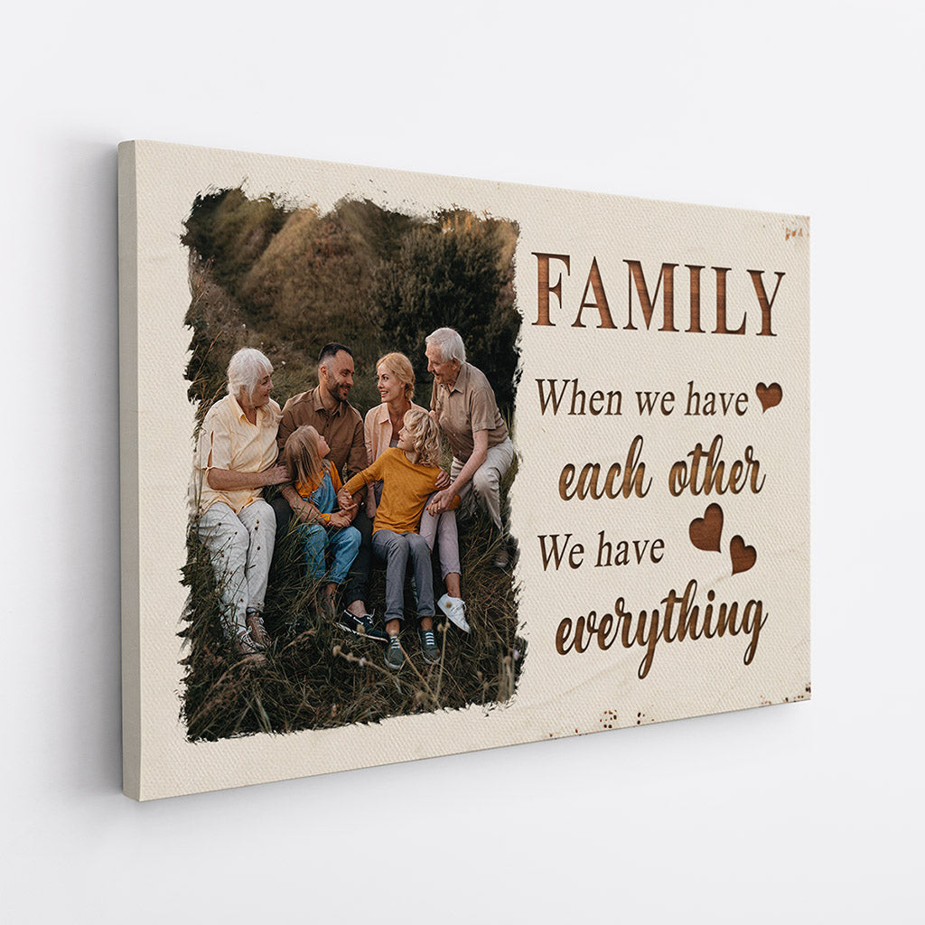 0385C150IUK2 Customised Canvas gifts Family Photo Text