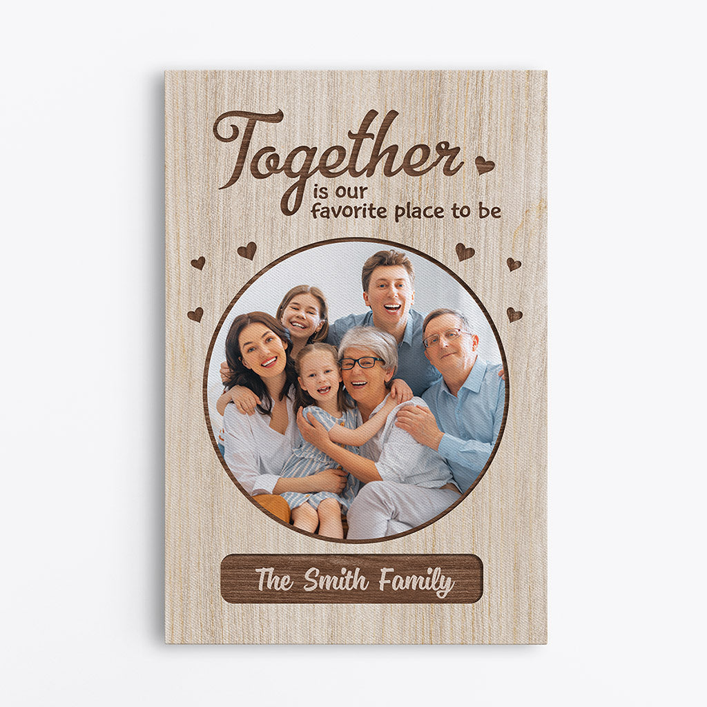 0392C240IUK1 Personalised Canvas gifts Family Text Photo