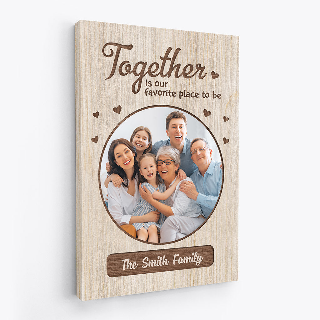 0392C240IUK2 Customised Canvas presents Family Text Photo
