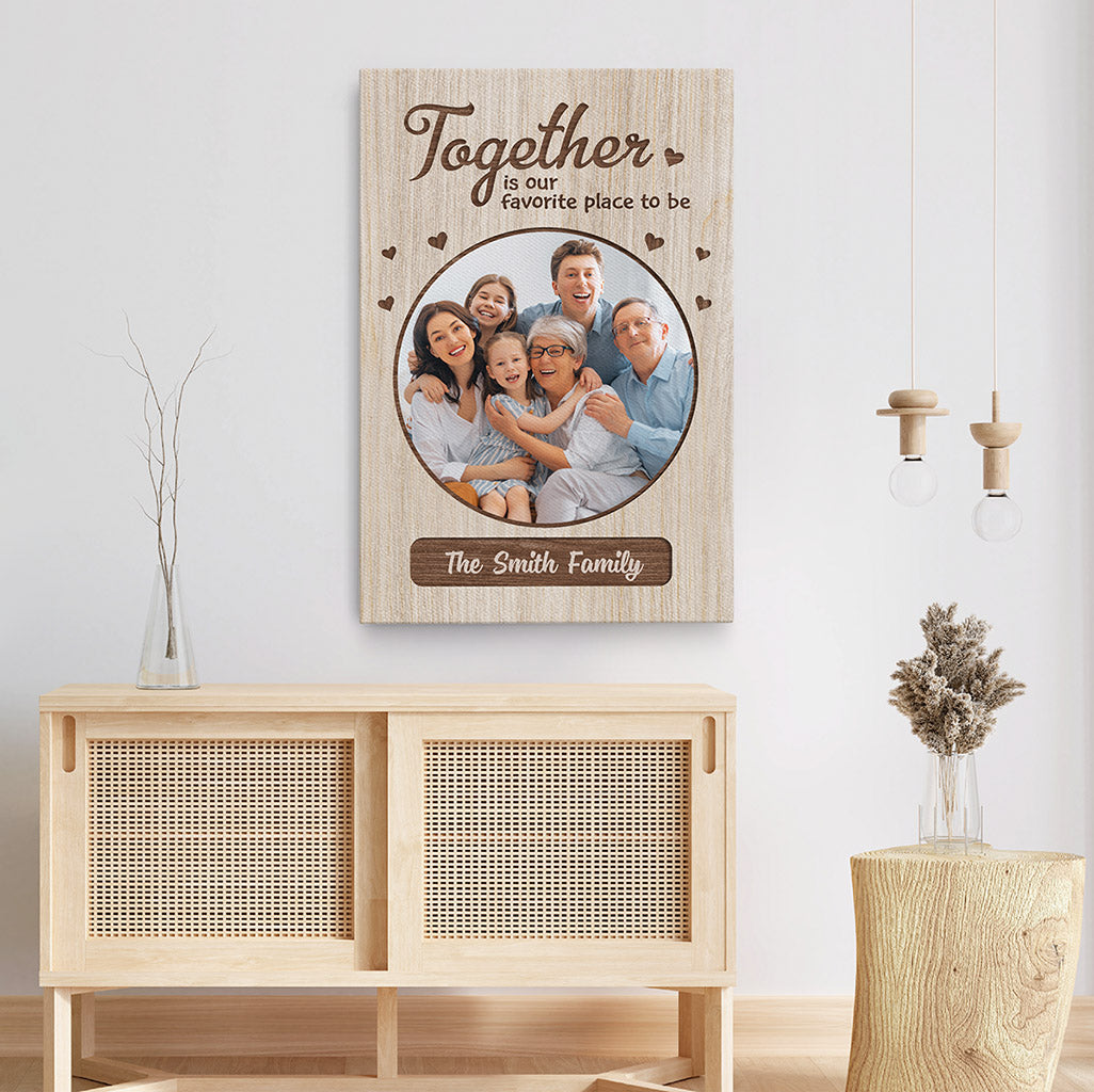 0392C240IUK3 Personalised Canvas gifts Family Text Photo