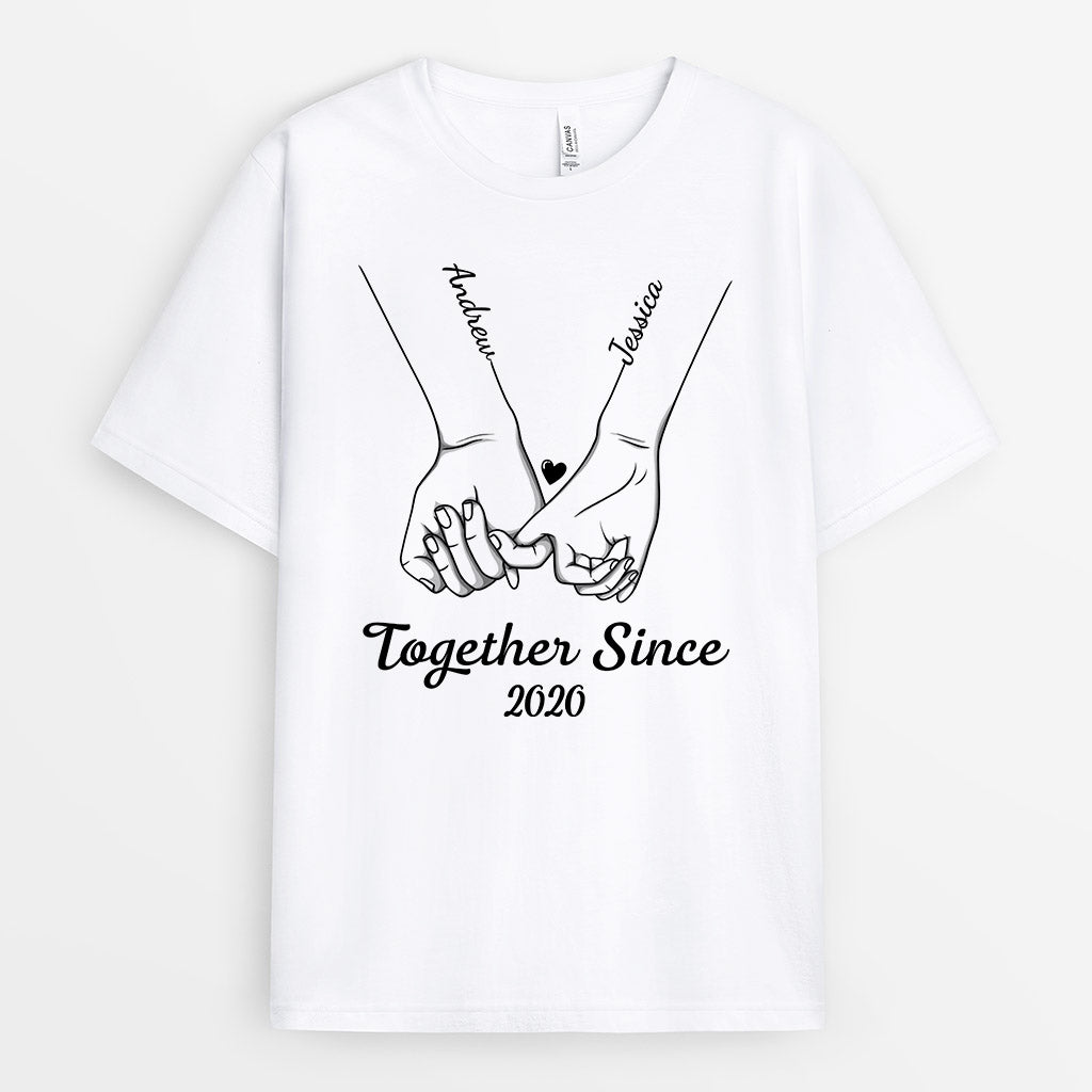 0415A207GUK1 Customised T shirts gifts Hand Couples Lovers