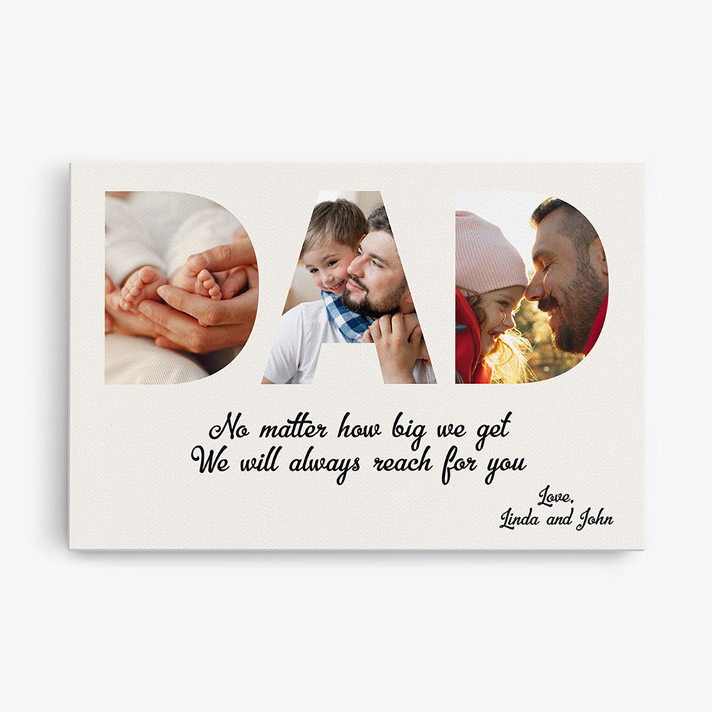 0423C240BUK1 Customised Canvas Gifts Text Dad Photo