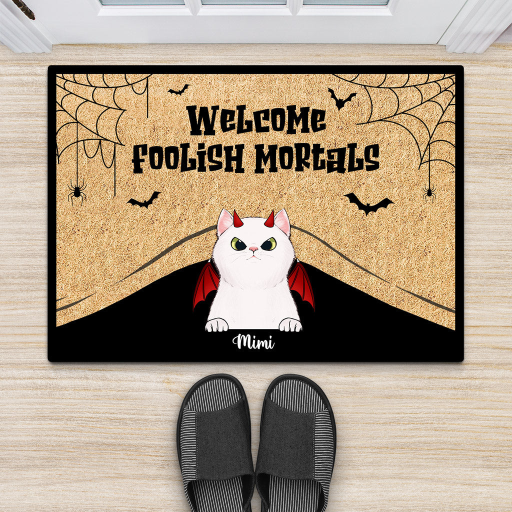 0431D588DUK2 Personalised Doormats Presents Ghost Halloween