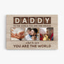0434CUK1 Personalised Canvas Gifts Photo Dad Mum