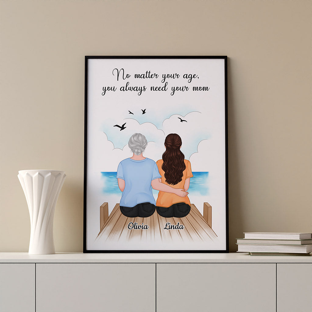 First My Mother Forever My Friends - Personalised Gifts | Posters for Grandma/Mum