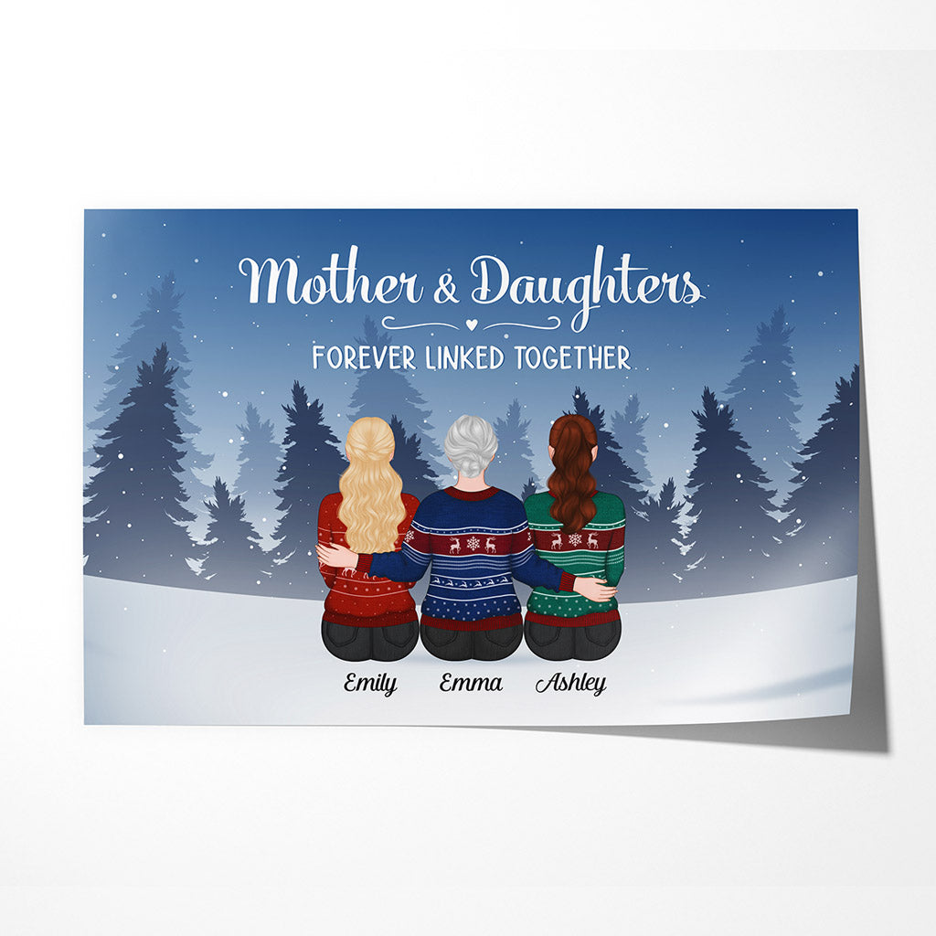 Mother And Daughters - Personalised Gifts | Posters for Grandma/Mum Christmas
