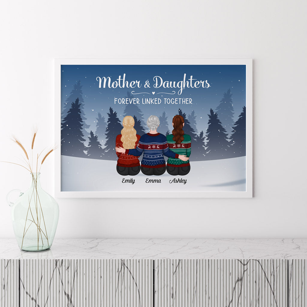 Mother And Daughters - Personalised Gifts | Posters for Grandma/Mum Christmas