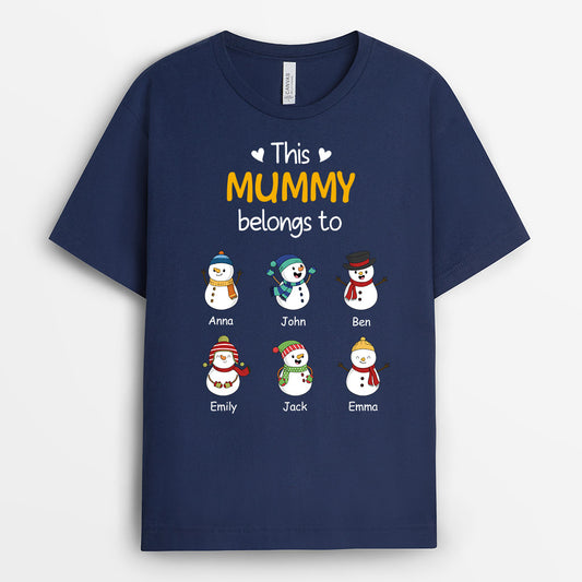 0524AUK1 Personalised T shirts Gifts Grandkids Grandma Mom Christmas