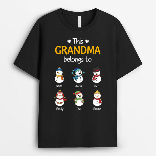 0524AUK2 Personalised T shirts Gifts Grandkids Grandma Mom Christmas