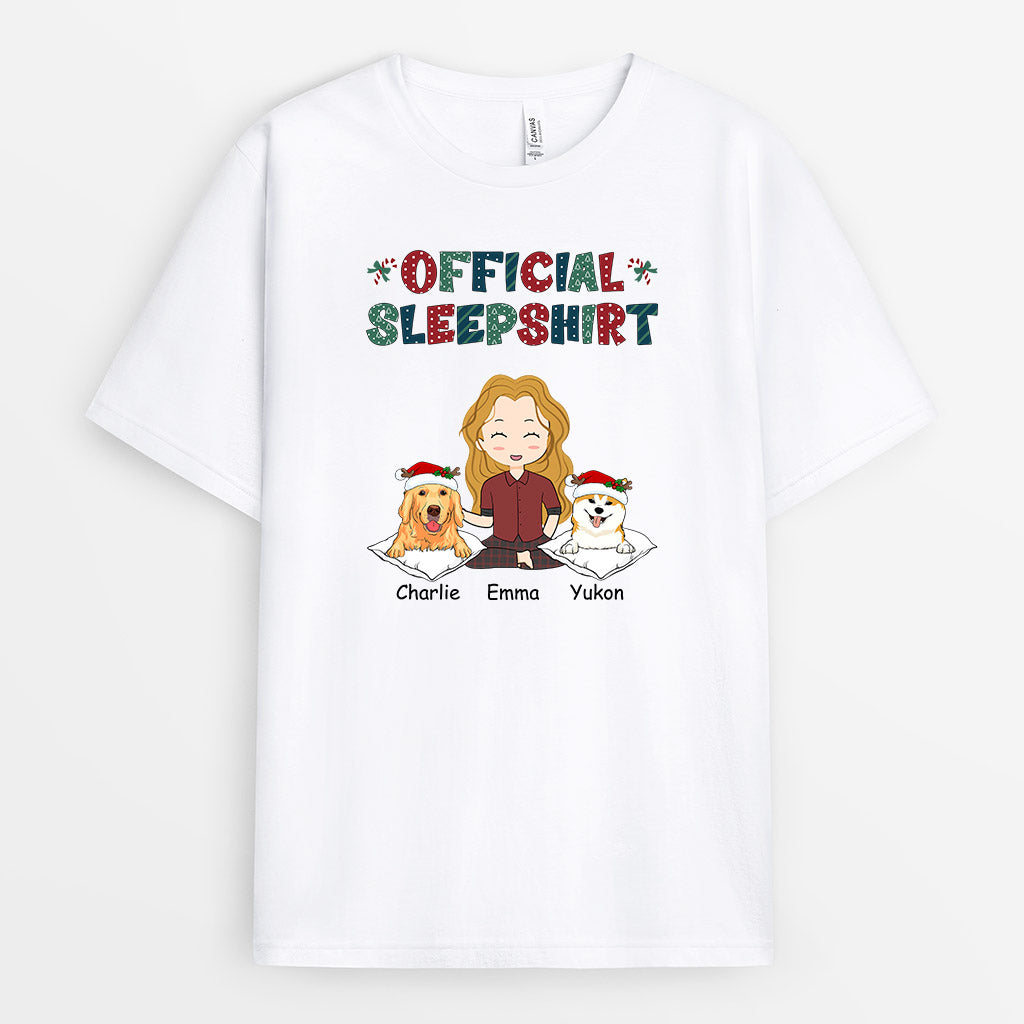Official Sleepshirt - Personalised Gifts | T-shirt for Dog Lovers Christmas